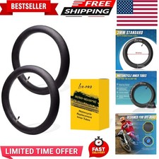 2-Pack 110/100-18 4.50 x 18 Heavy-Duty Motorcycle Inner Tubes - 3mm Thick But...