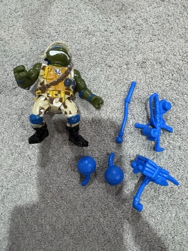 VTG Lieutenant Leo 1991 Mutant Military Teenage Ninja Turtles Figure No Flag
