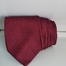 Brooks Brothers Men's Woven Silk Geometric Tie Red Blue Pointed One Size