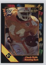1991 Wild Card Draft 5 Stripe Chuck Webb #103 Rookie RC 0q3. rookie card picture