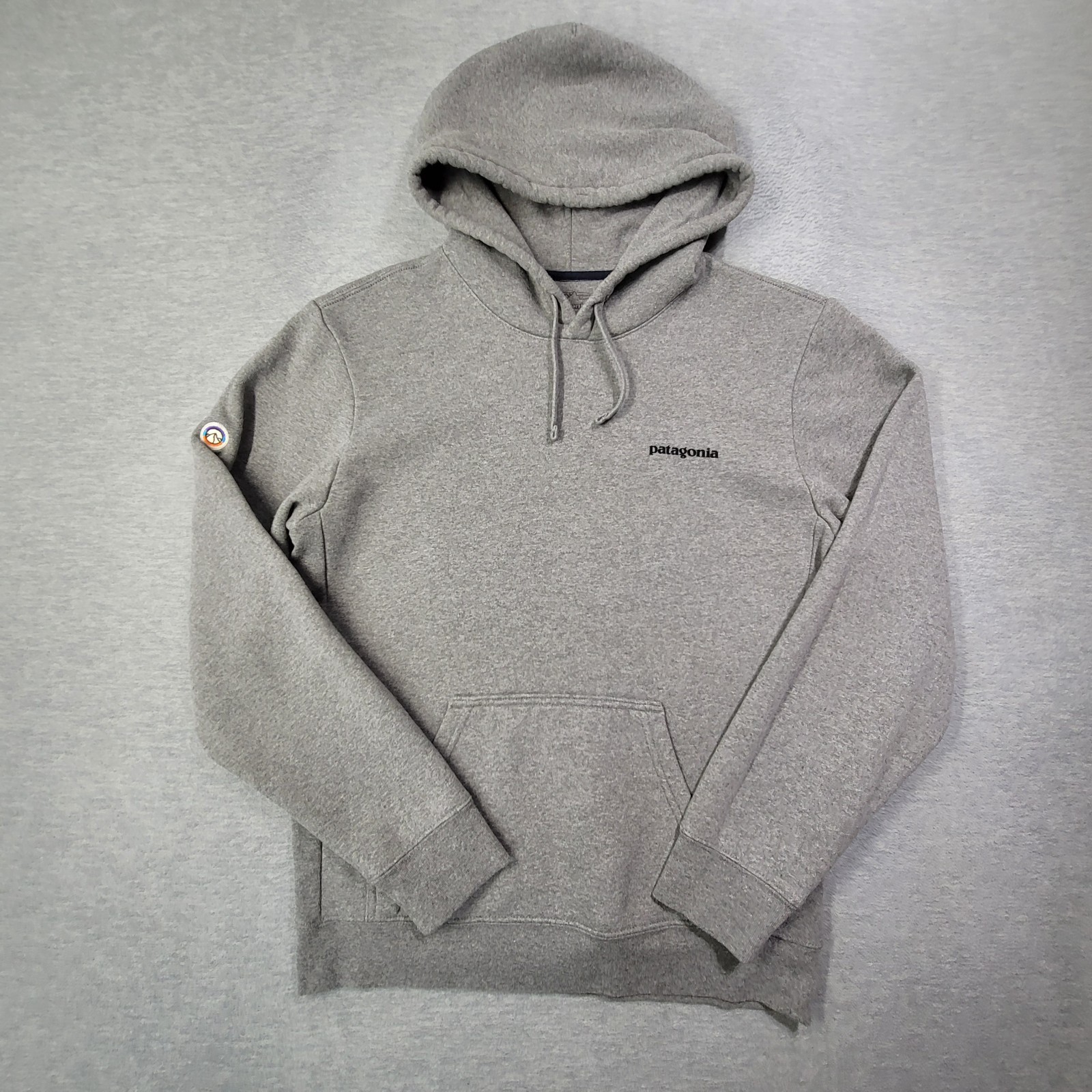 Patagonia Hoodie Mens Small Gray Solid Uprisal Drawstring Casual Logo
