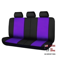 Rear Bench car seat Covers car seat Protectors Split Value Black Purple
