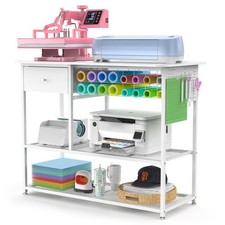 Crafit Extra Large Heat Press Table with Vinyl Enlarged Size - White