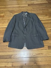 Hart Schaffner Marx Mens Blazer Jacket Size 46L Green Wool Tweed Sport Coat