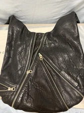 Marc Jacobs Leather Zipper Criss Cross Urban Punk Shoulder Bag