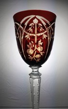 Weinglas Römer Überfang  rot wohl zweifarbig 22,3 Jugendstil sehr guter Zustand!