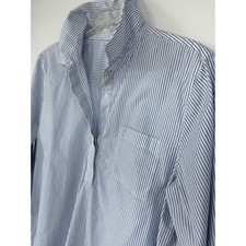 Calvin Klein Blue White Stripe Dress Tunic Top Beach Cover Coastal Boho Preppy