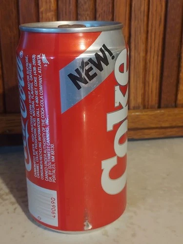 Vintage Original NEW Coke Aluminum Can Coca Cola 1980s Sealed Almost Empty