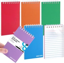 Koogel 6 Pack Small Notebooks Bulk, 3x5 Inch Mini Lined College Ruled Multi 