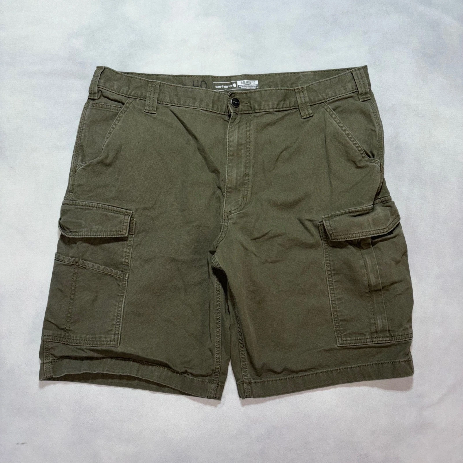 Carhartt Cargo Shorts Mens 40 Relaxed Fit Rigby Rugged Flex Green BS3542-M
