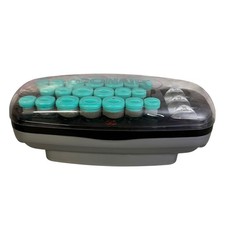 Conair Set CHV26R Flocked Multi Size Hot Rollers Teal and Gray Tested WORKS