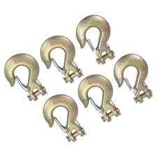 (6) 5/16" Grade 70 Steel Heavy Duty Forged Clevis Slip Hook With Safety Latch
