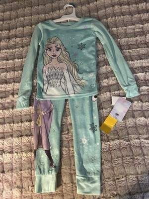 Disney Light Teal Frozen Elsa Graphic Pajama Set size 6 New