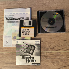 Microsoft Windows 98 Operating System OS CD w/ Manual and Product Key