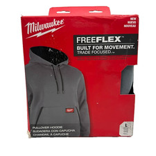 Milwaukee Men's Large Gray Midweight  Long-Sleeve Pullover Hoodie