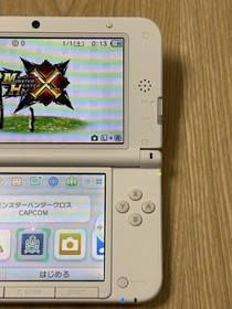 Nintendo 3DS LL XL Pink White Console Stylus Ver 11.13 Japan New stick