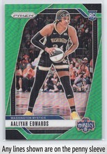 Aaliyah Edwards 2024 Panini Prizm WNBA Green Prizms Washington Mystics RC