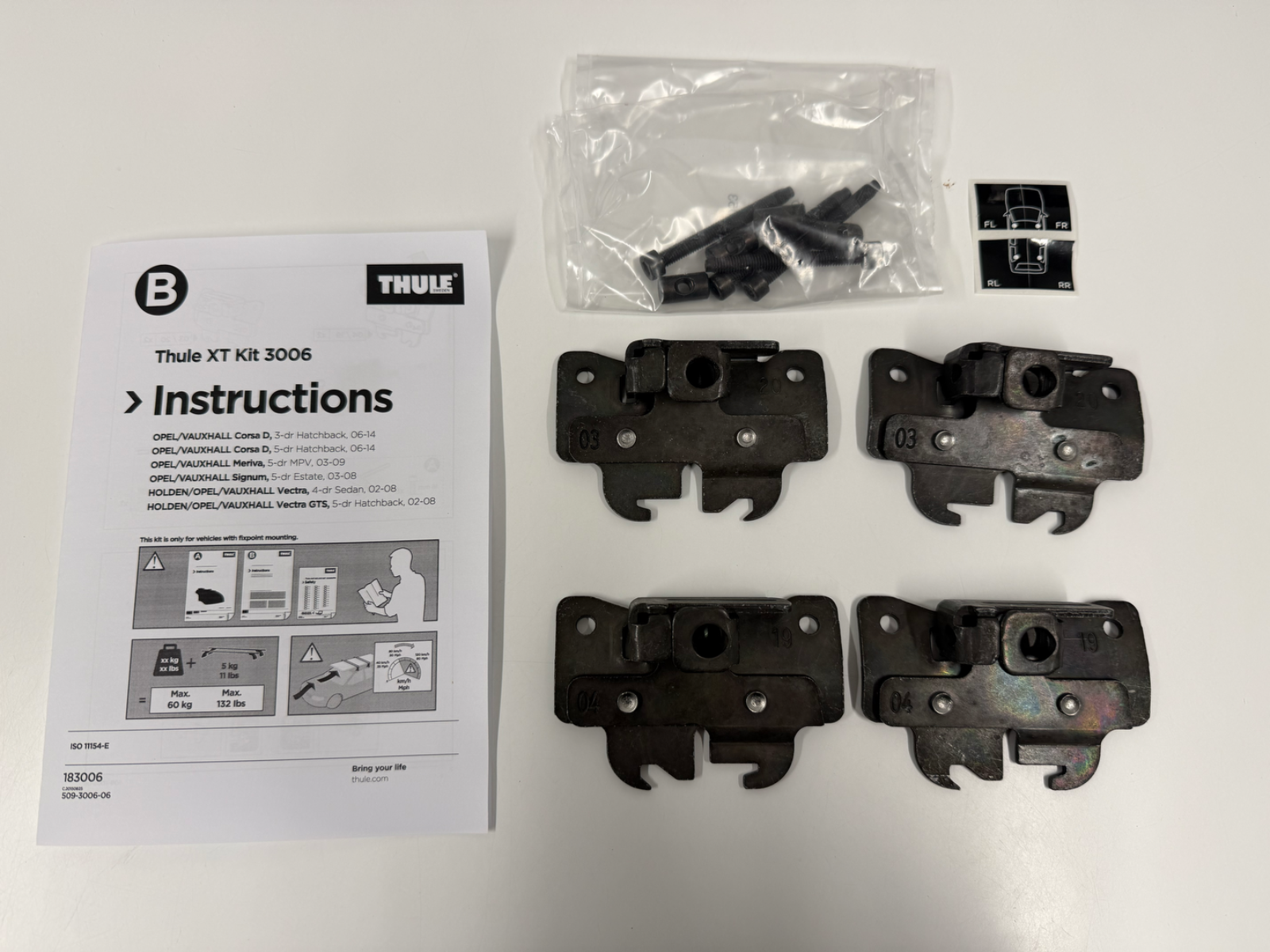 Thule Fitting Kit 3006 fits VAUXHALL Corsa D, 5-dr Hatchback, 06-14 + others
