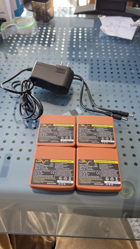 4 battery packs 2 VB324RC 3v 2400mAh and 2 1900 mAh for  Slippers W/ Charger