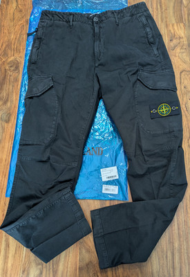 STONE ISLAND STRETCH BROKEN TWILL CARGO PANTS