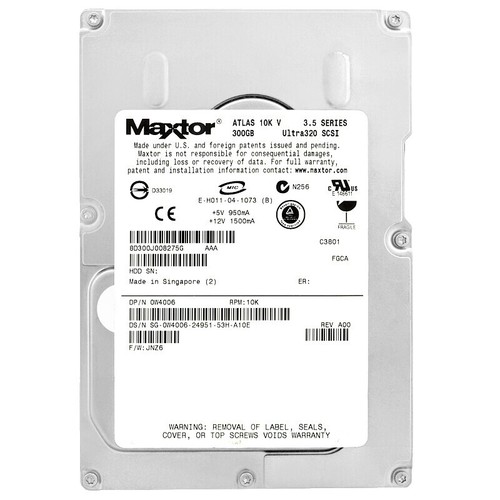 Hard Disk Drive SCSI Maxtor Atlas 10K3 72 WLS 72GB 239443-001 220A