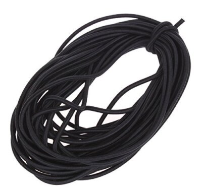 1/8 Inch Black Heavy Stretch Round String Elastic Cord for DIY Crafting Sewing