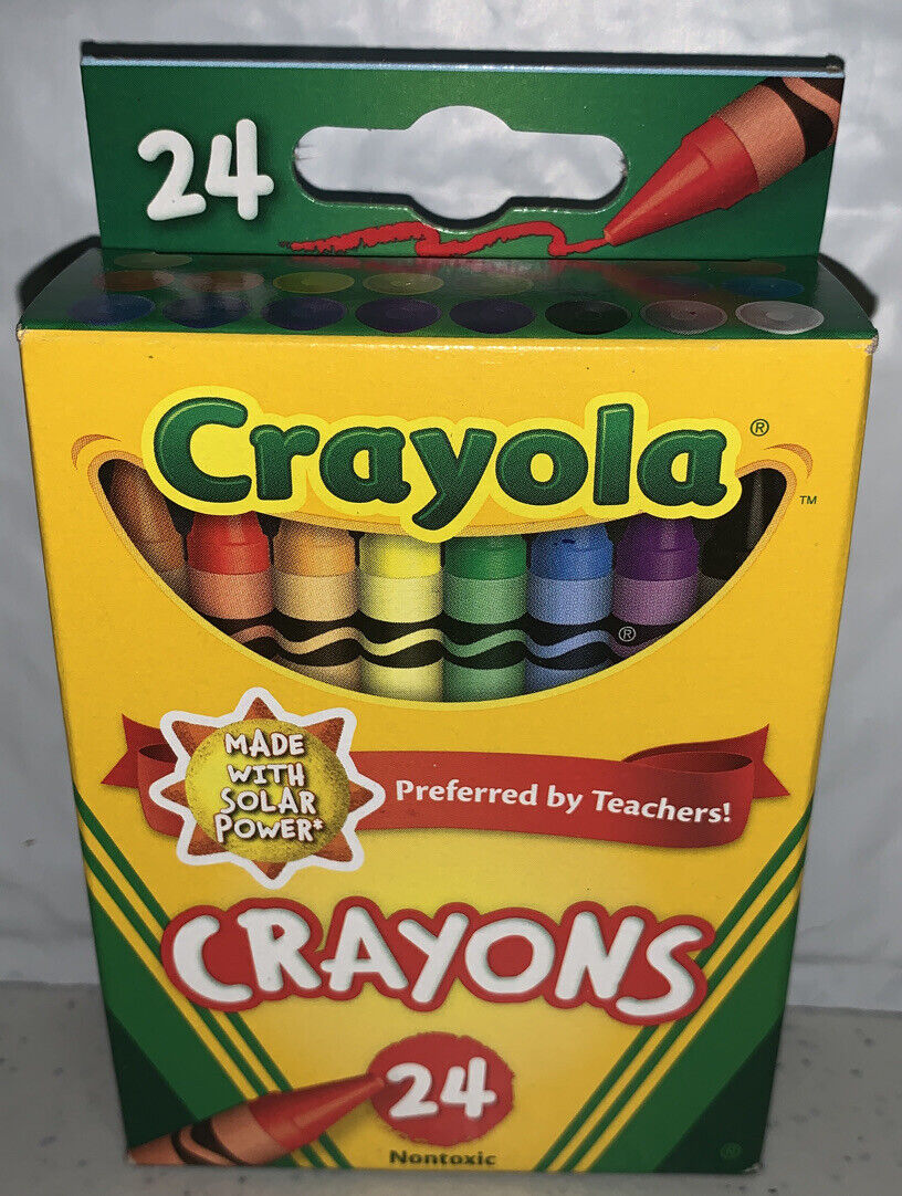 Crayola Crayons - 1 box of 24. Made With Solar Power, Preferred By Teach  637632955127