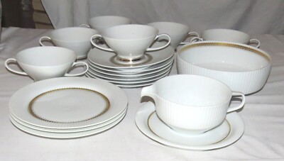 Rosenthal Modulation Lyric 18 Pieces Gravy Vegetable Bowl Cream Soups & Saucers