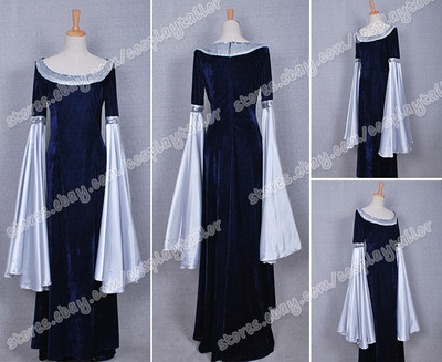 The Lord of the Rings Cosplay Arwen Blue Dress Costume Well Made Beautiful  New | eBay