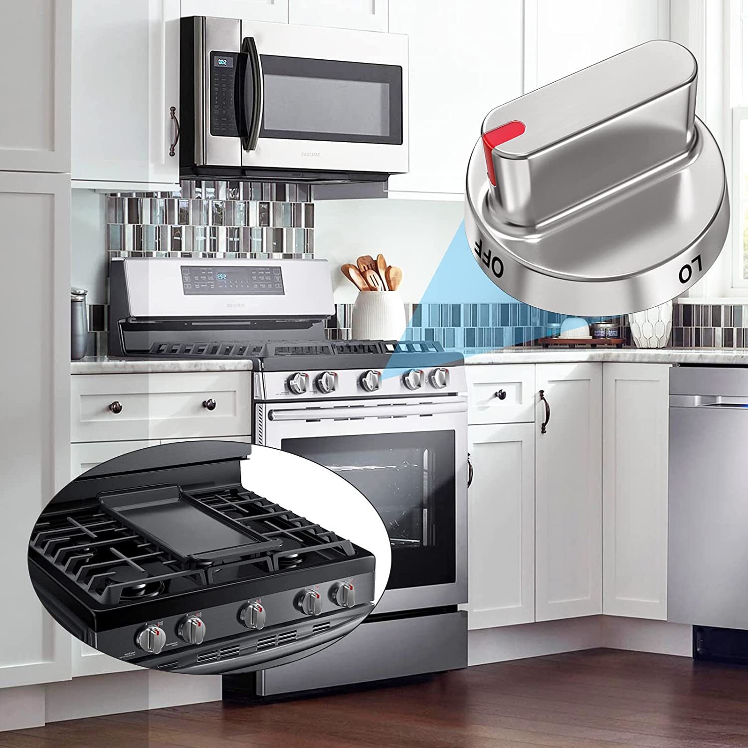 DG6400472A Dial Knob Fors Samsung Range Oven Gas Stove DG6400347B