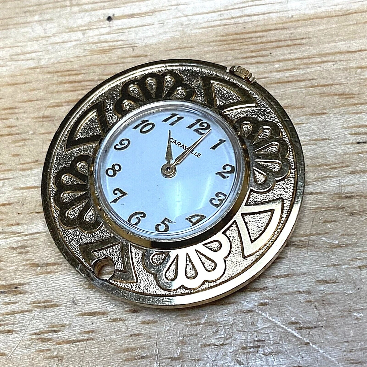 Vintage Caravelle Gold Tone Hand Wind Mechanical Pendant Pocket