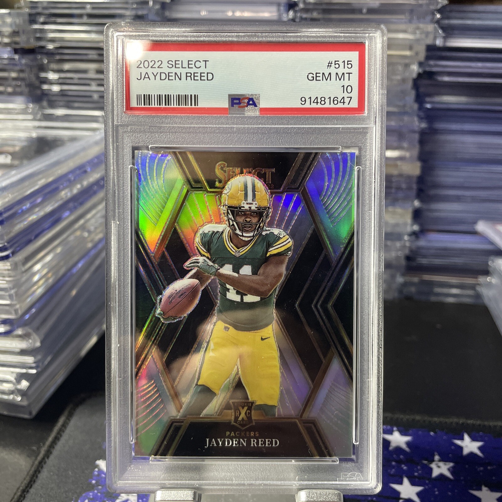 2022 Select Jayden Reed XRC Silver RC #515 Packers PSA 10