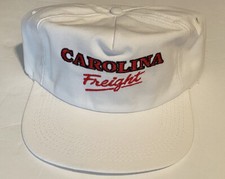 Carolina Freight Embroidered White Snapback Hat Cap Made in USA
