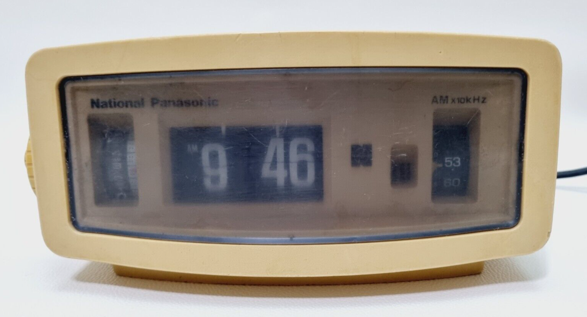 Vintage National Panasonic Flip Clock Radio RC-1085B - Not Working