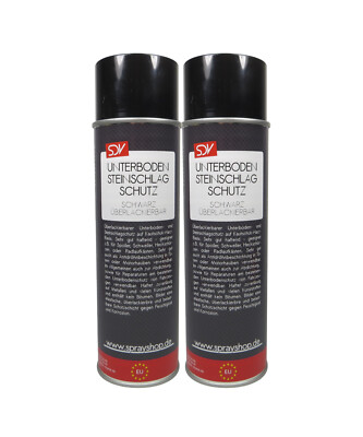 2x Unterbodenschutz Spray schwarz ÜBERLACKIERBAR 500ml Steinschlagschutz Spray