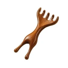 Deer horn six claws home use head massager small rake scalp meridian comb  D3P7