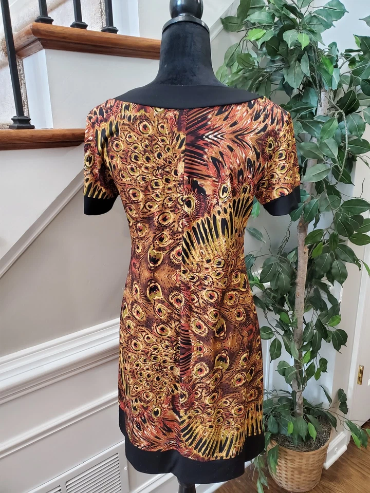 Ronni Nicole Womens Multicolor Round Neck Short Sleeve Knee Length Dress Size 8P - Image 2 of 4