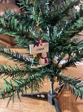 Kurt Adler Snowman Christmas Tree Name Ornament Linda