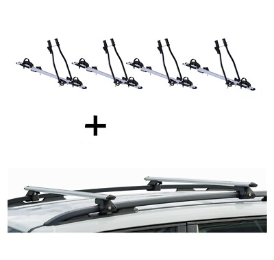 4x Fahrradträger SAGITTAR+Relingträger CRV135 für für Kia Carnival 06-14