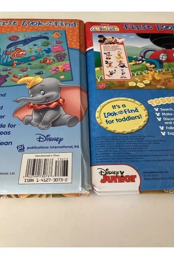 Lot Of (2) Disney Best Friends Mickey Mouse First Look and Find by Kids PI Book - Picture 9 of 12