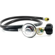 8 Feet Propane Regulator Hose with Gauge - QCC1 Connection for LP Gas Grill H...