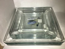 Crisa Libbey Square Glass 6" 8" Salad Dessert Plates 8pcs Decorative Candle Dish