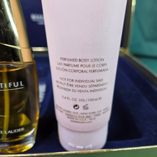 Estee Lauder Beautiful Eau De Parfum Gift Set 3-Pcs Body Lotion Travel Spray NIB - Picture 7 of 10