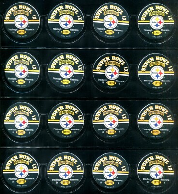 1994 Team NFL Milk Caps Pogs 1975 SUPER BOWL IX PITTSBURGH STEELERS 27 Count