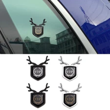 3D VIP Christmas Deer Horn Car Trunk Rear Side Emblem Badge Decal Sticker
