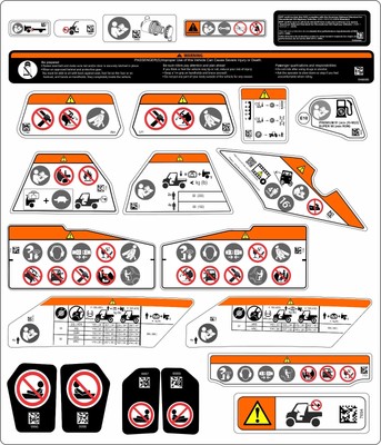 Can-am Maverick / Advertencia Decals / Warning Stickers Full Set / Laminate 21mm