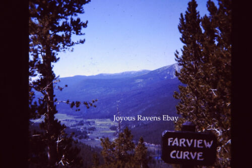 35MM Found Photo Slide Farview Curve Rocky Mountain Range 1966 - Picture 1 of 3