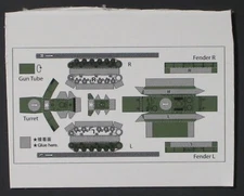Tamiya 1/35 Scale Russian KV-1 1941 Early - Paper Model from Kit No. 35372