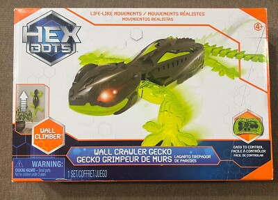 HEX BOTS Wall Crawler Gecko, Rechargeable Remote Control Robot