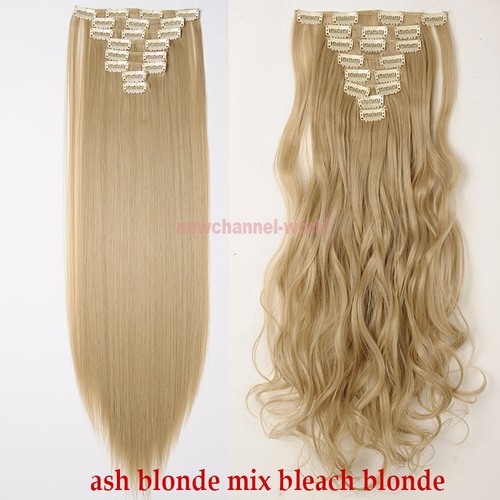 CLEARANCE Thick 8 Pieces/Set Clip In Hair Extensions Full Head Real as Human HYT - Picture 23 of 57